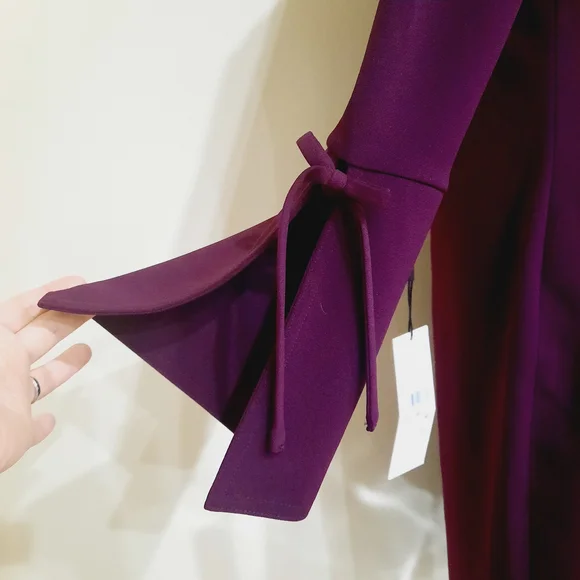 Calvin Klein Split Sleeve Aubergine Dress 6 NWT - Picture 4 of 5